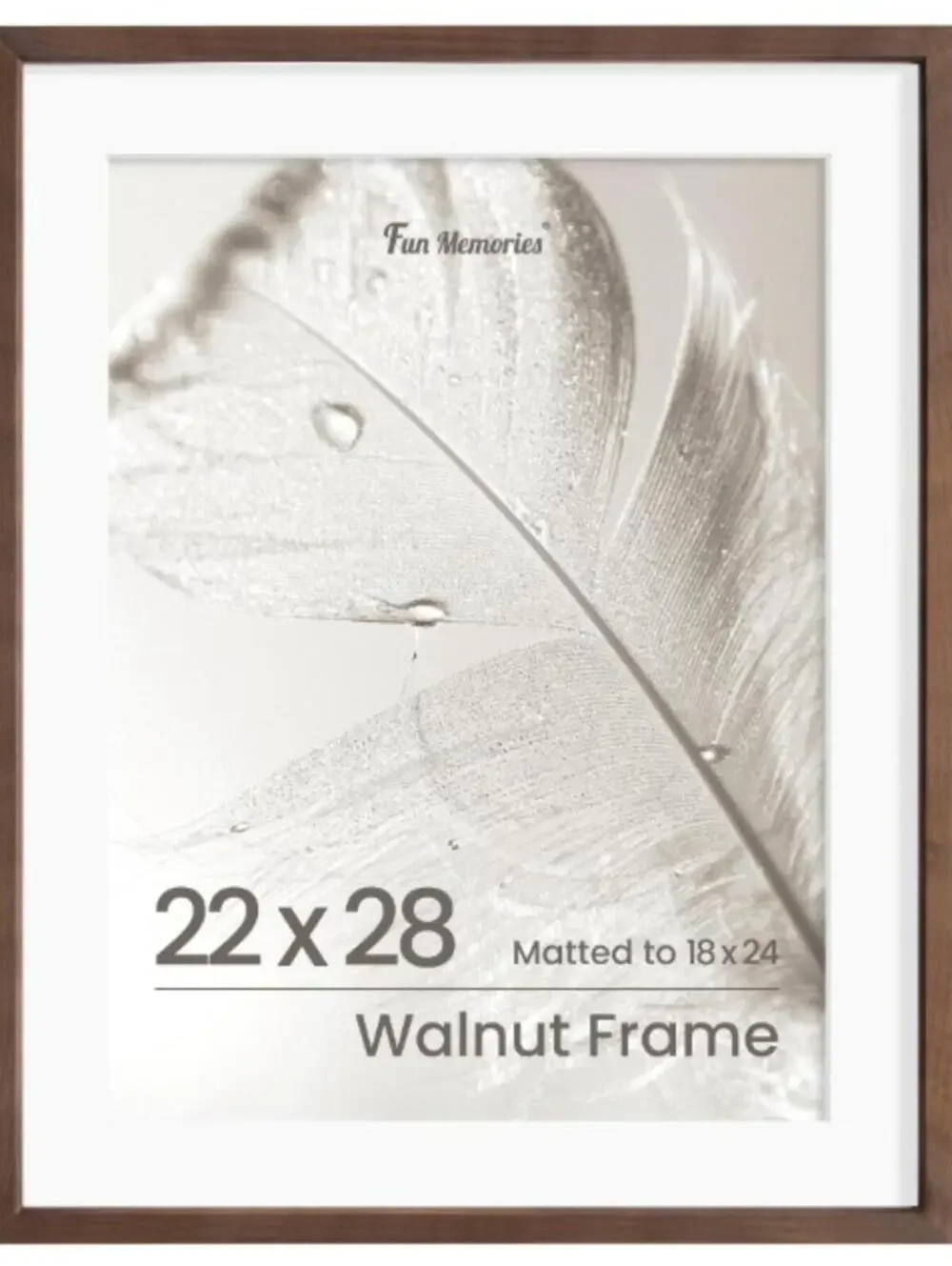*22X28 WOOD WALL FRAME-WALNUT